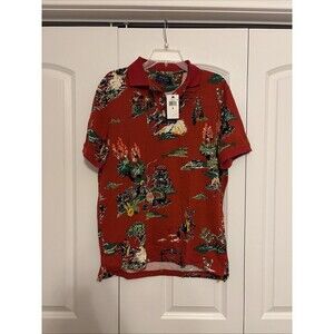 Polo Ralph Lauren VTG Western Polo Shirt Size M Rodeo Camping Outdoors Ranch NWT